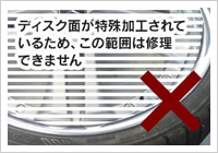 アルマイトホイールのディスク面